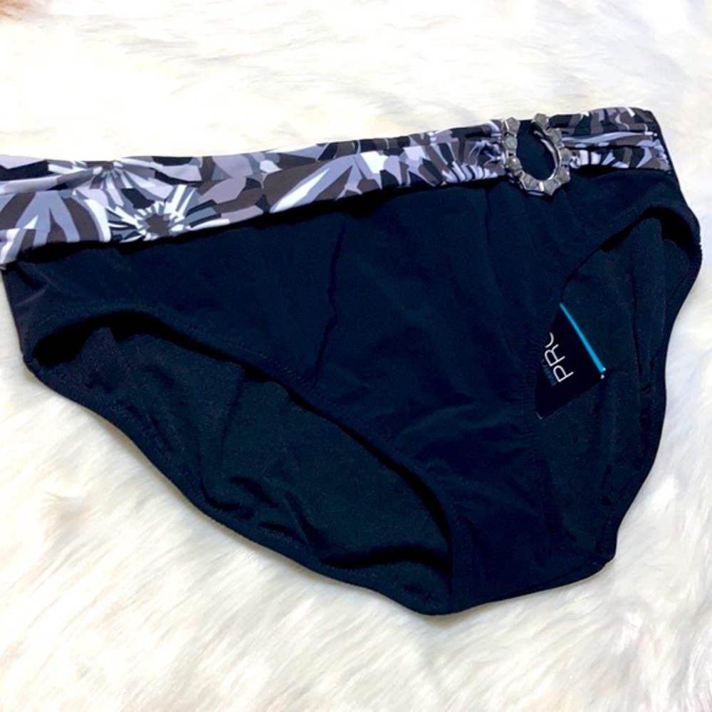 NWT Black Profile Bikini Bottom w Belt